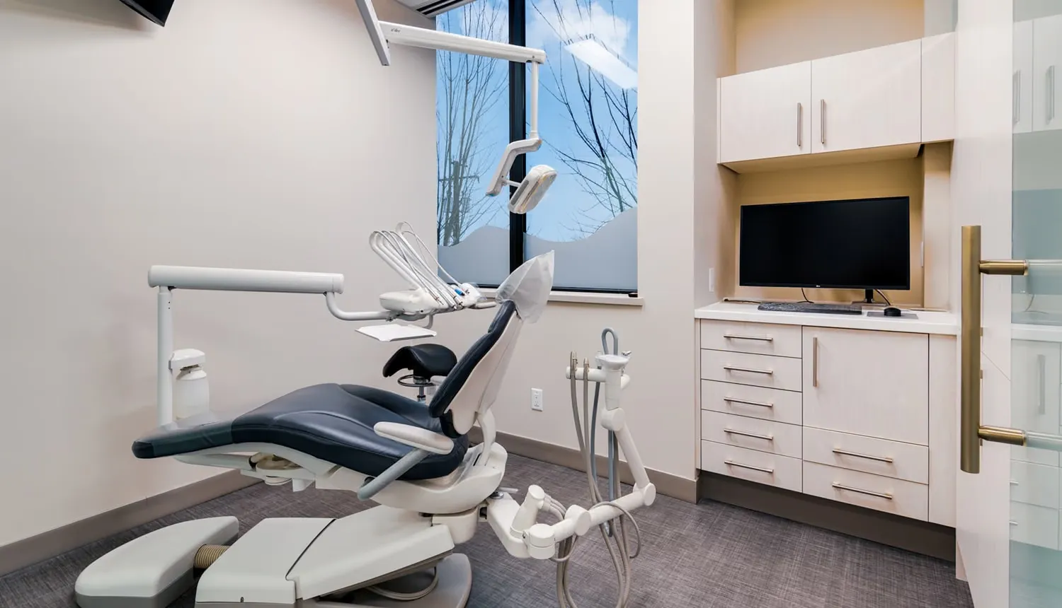 A dental exam room