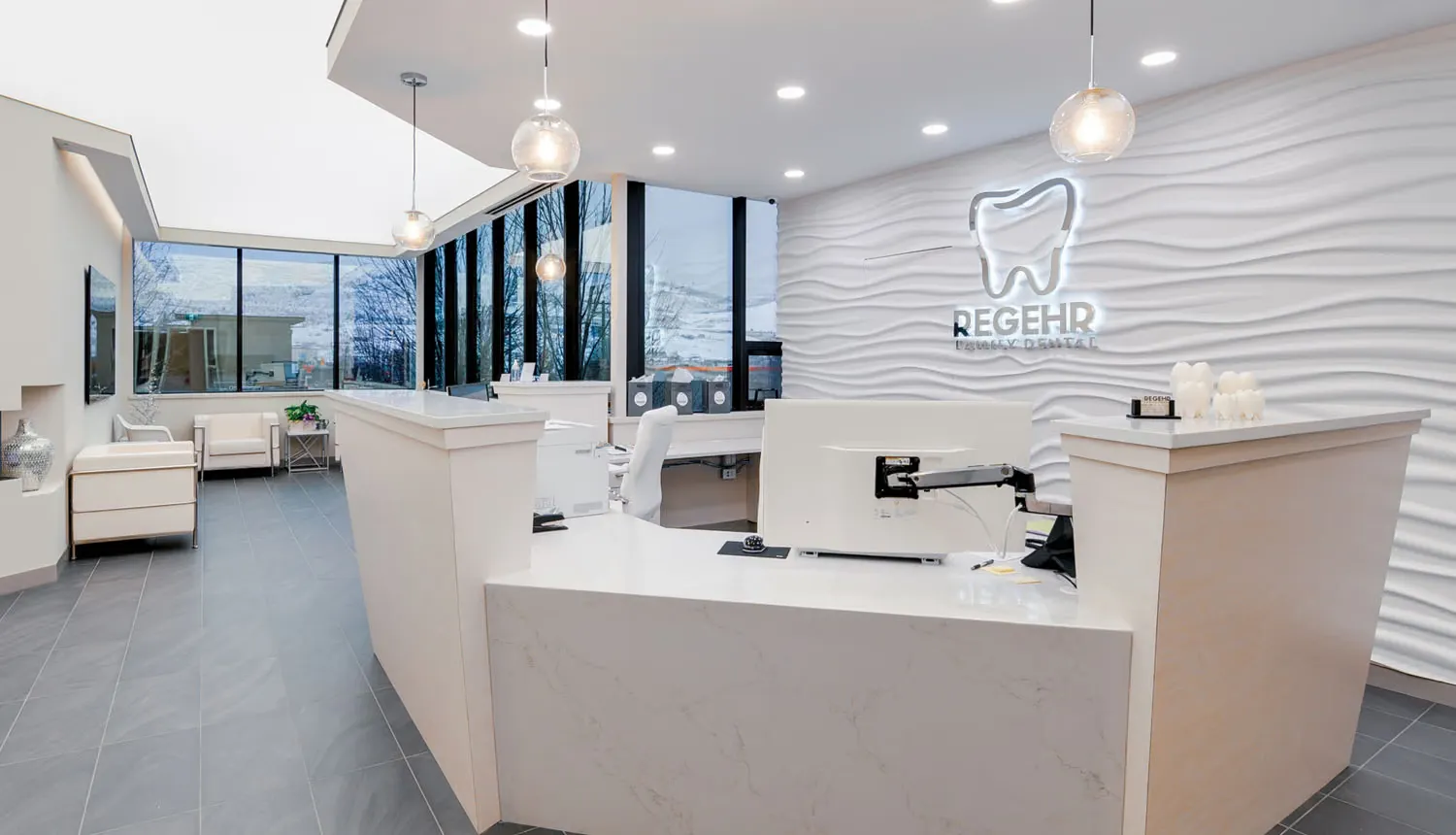 The front desk of the clinic