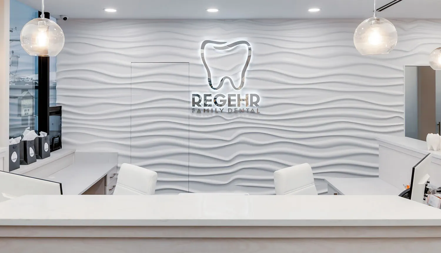 The reception area at Regehr Family Dental